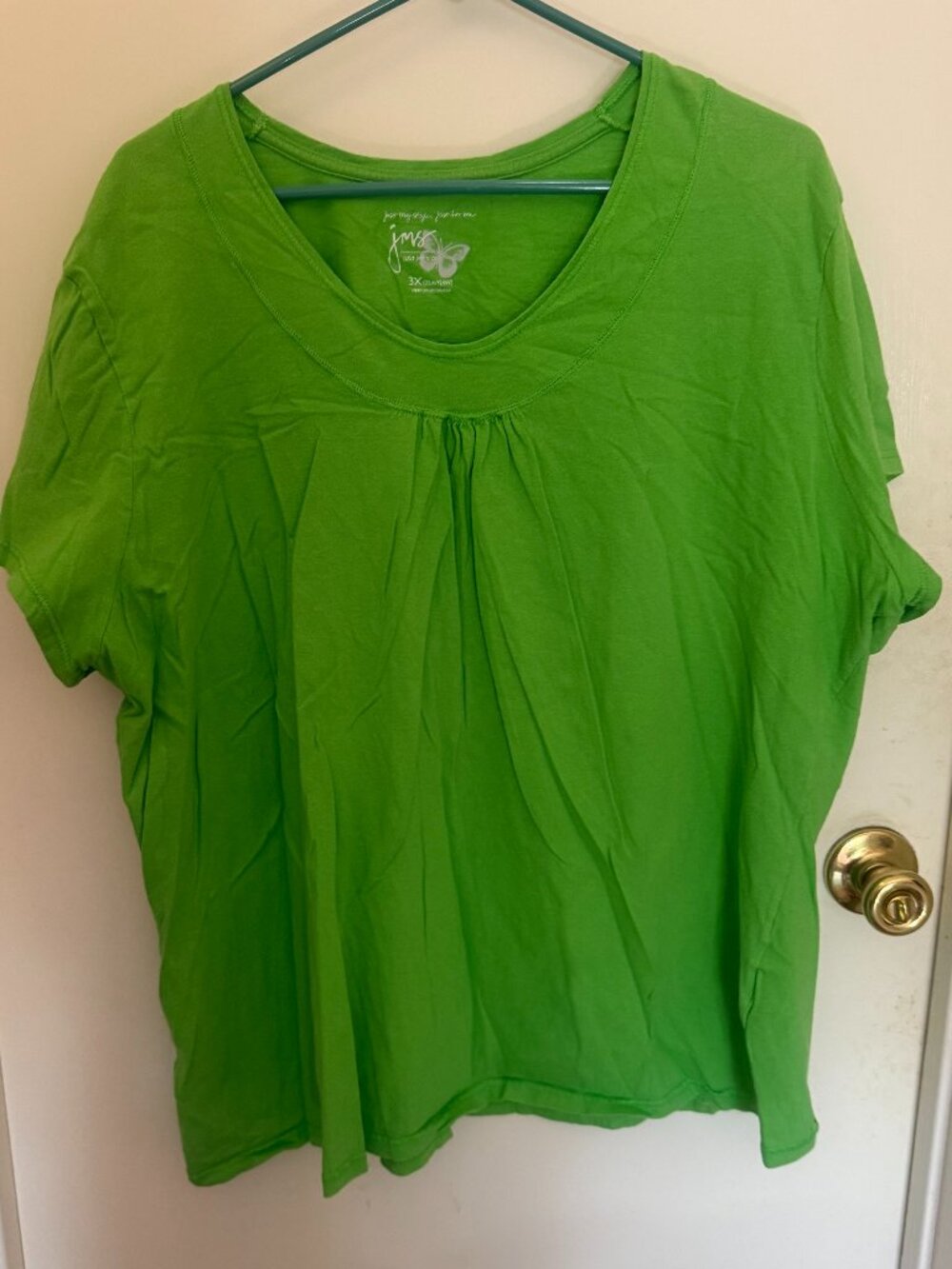 Just My Size Lime Top W 3X
